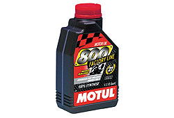 Motul 800 2T Synthetic Ester Racing Oil.