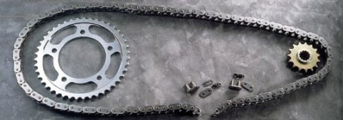 RK O-Ring Silver Chain and Sprocket Kit.