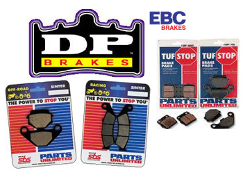 EBC, DP, Parts Unlimited and TUFSTOP Brake Pads.