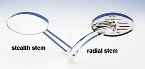 Arlen Ness Chrome Grooved Mirrors