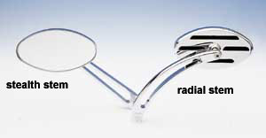 Arlen Ness Chrome Louvered Mirrors